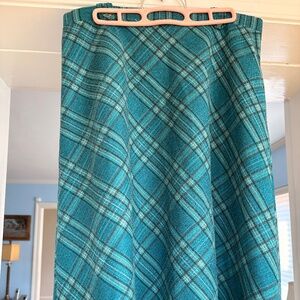 Alfred Dunner green plaid skirt 12
